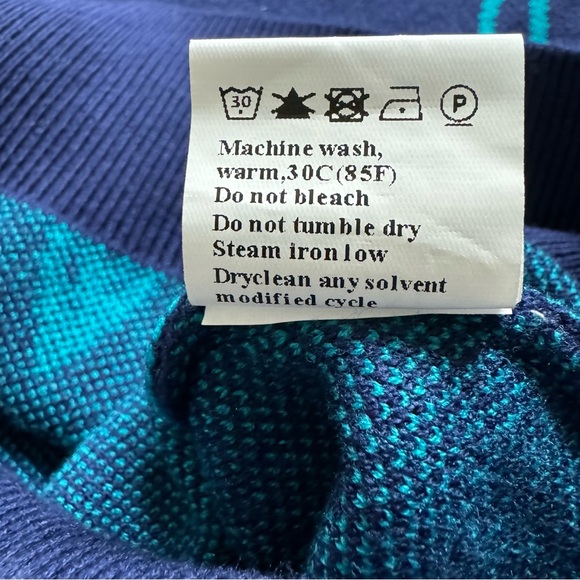 Dokotoo Floral Knit Sweater Boho Crew Neck GrandmaCore Long Sleeve Navy XL NWT - Picture 10 of 14